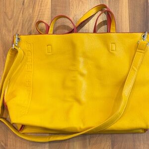 Rodan + Fields Stylish orange Tote Bag with Red Trim